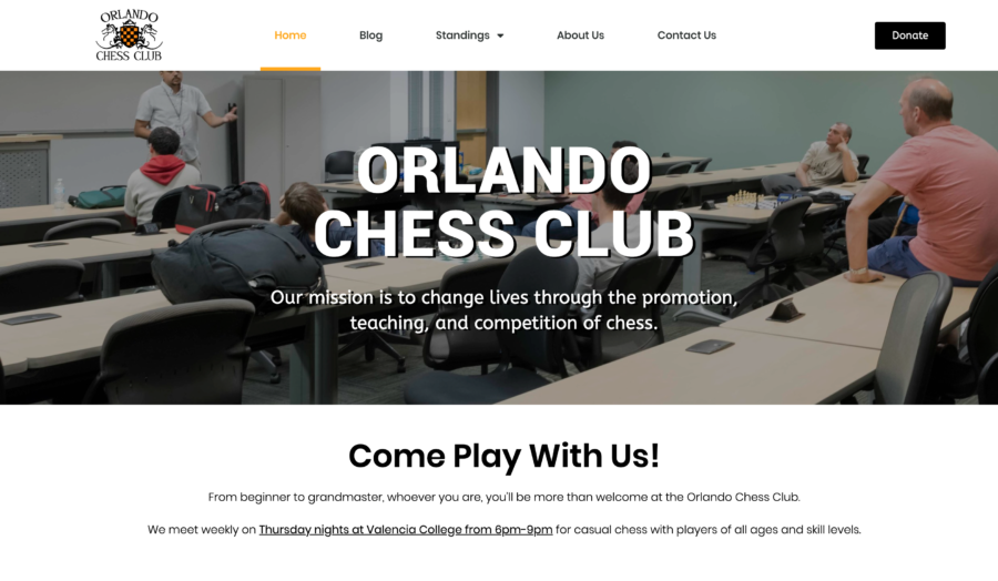 Website of Orlando Chess Club